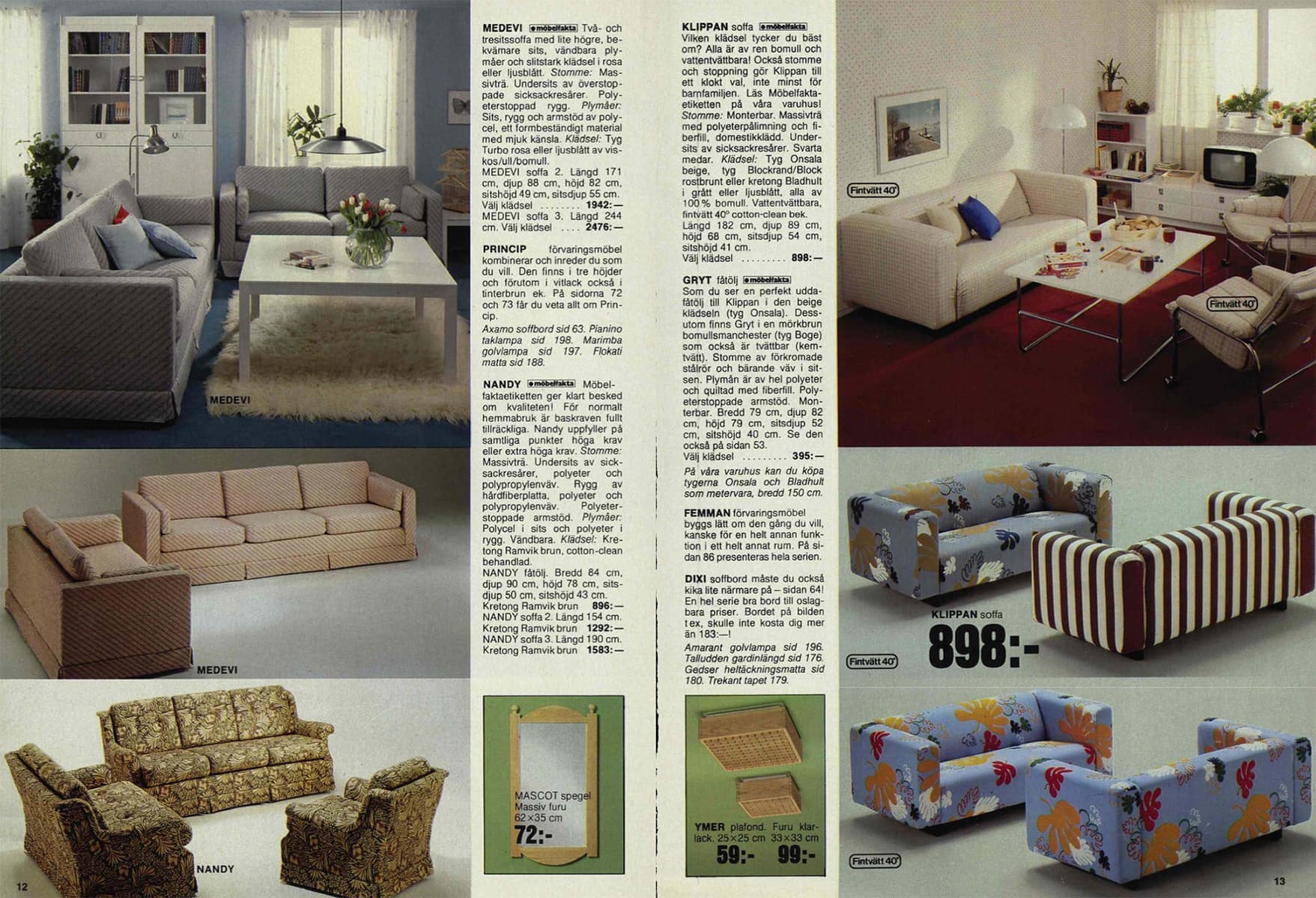 Диван KLIPPAN в каталоге IKEA 1980 года. Фото: IKEA Museum