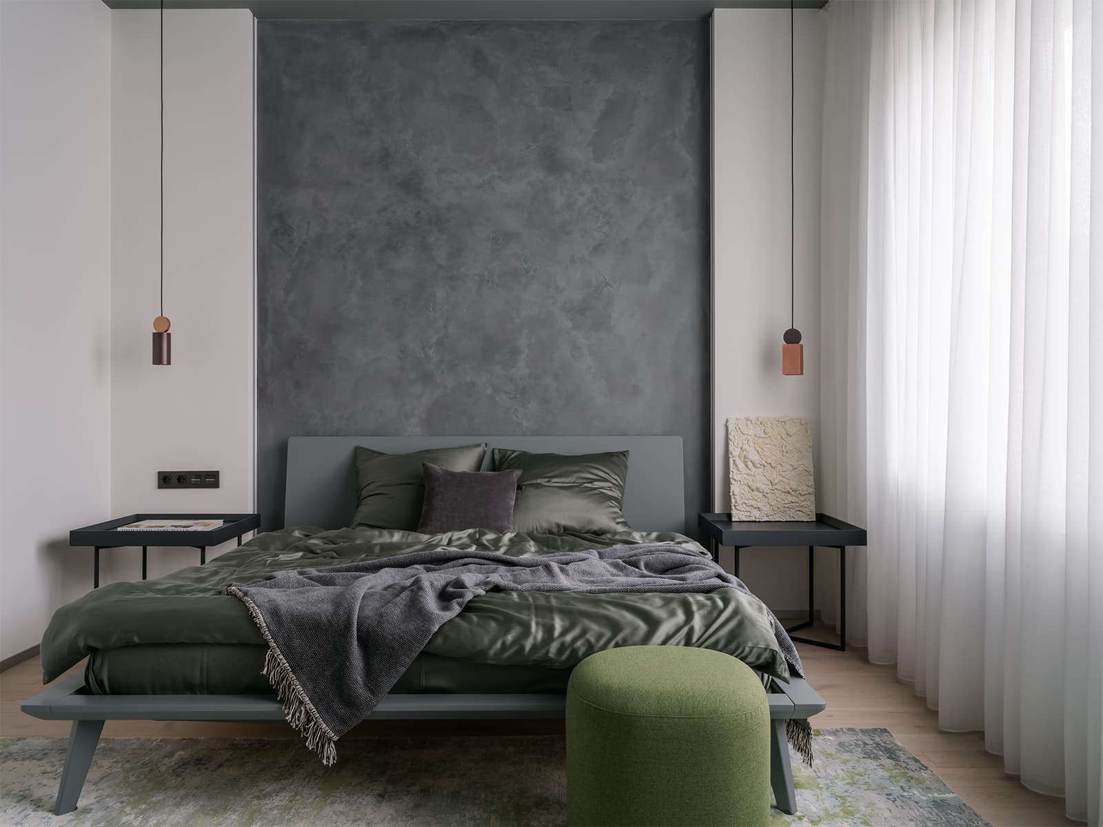 Модернистский интерьер квартиры с винтажными деталями — проект Architectural Studio RE