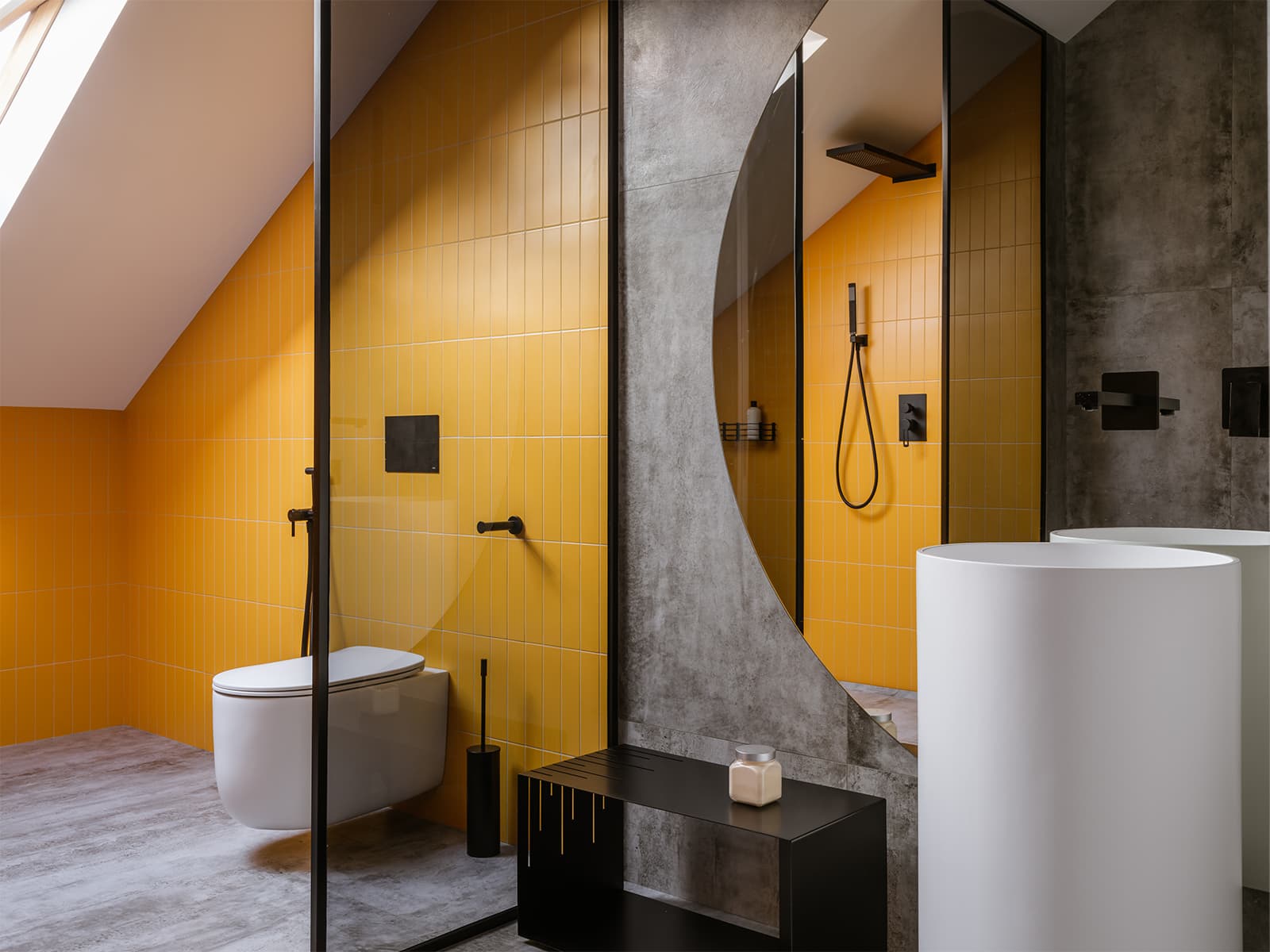 Модернистский интерьер квартиры с винтажными деталями — проект Architectural Studio RE