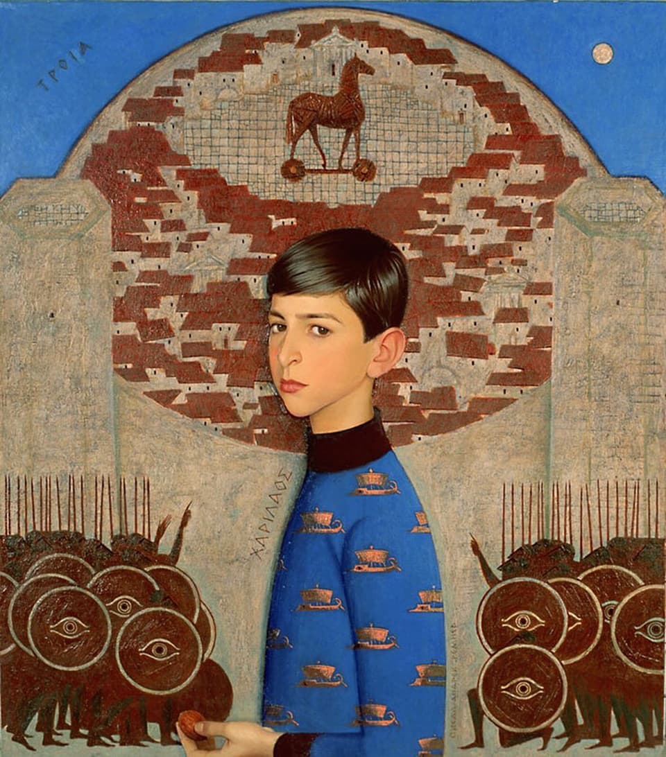 Андрей Ремнев. Портрет кипрского мальчика. 1994, холст, масло