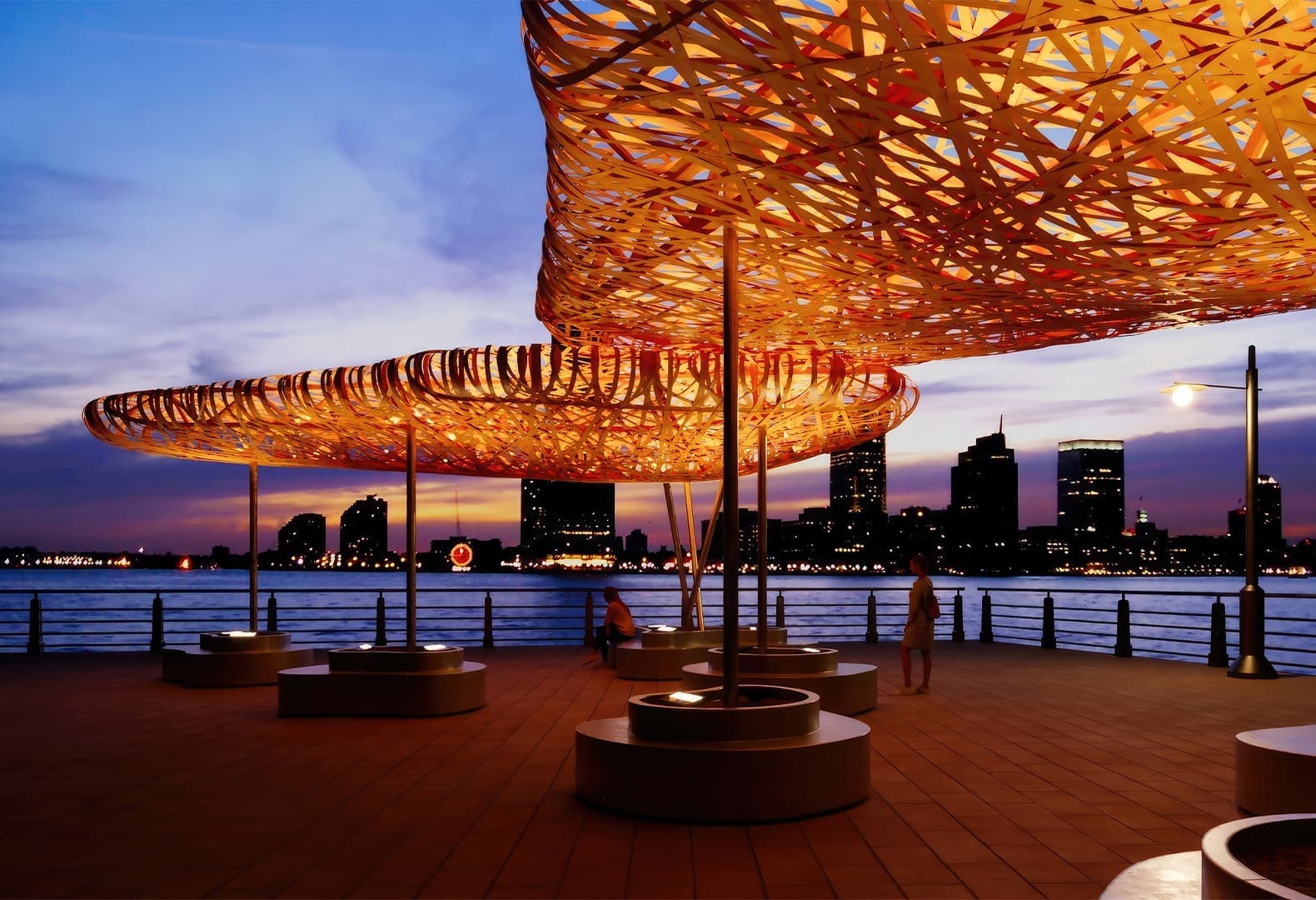 Инсталляция Bamboo Cloud. студия llLab • Gansevoort Plaza. Фото: NYCxDESIGN Design Pavilion