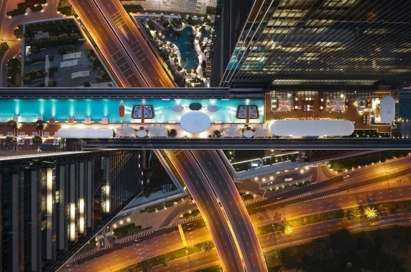Японцы Nikken Sekkei построили жилой комплекс с консольным элементом в Дубае