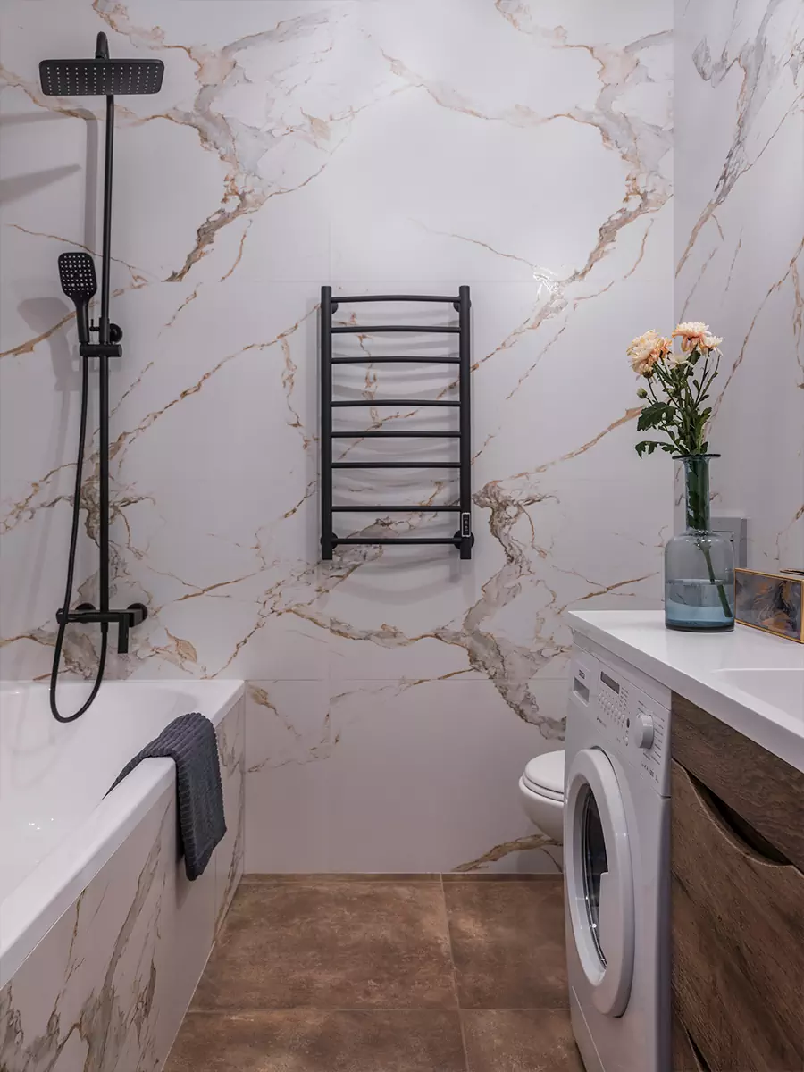 Кухня как сердце дома: акцентный гарнитур в интерьере небольшой квартиры — проект Али Башиловой