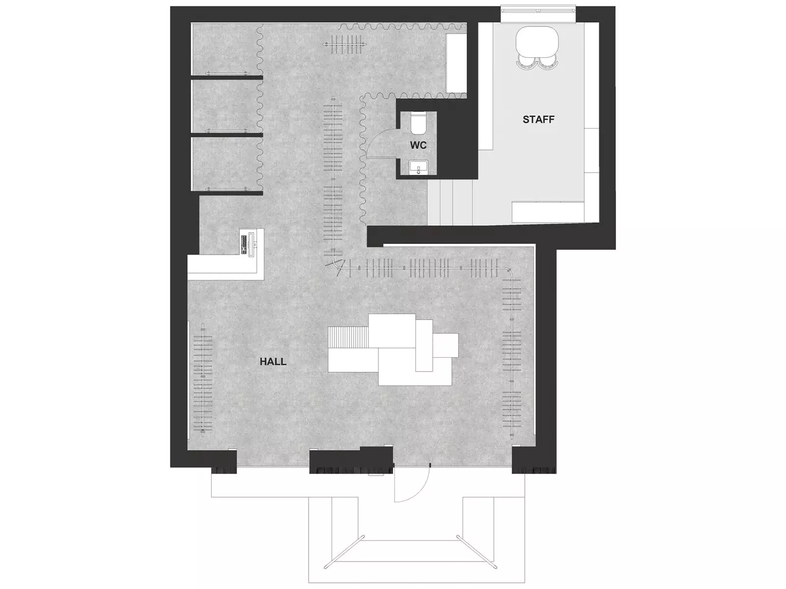 Историческая кирпичная кладка и строгость стали в интерьере калининградского шоурума — проект Дарьи Белецкой