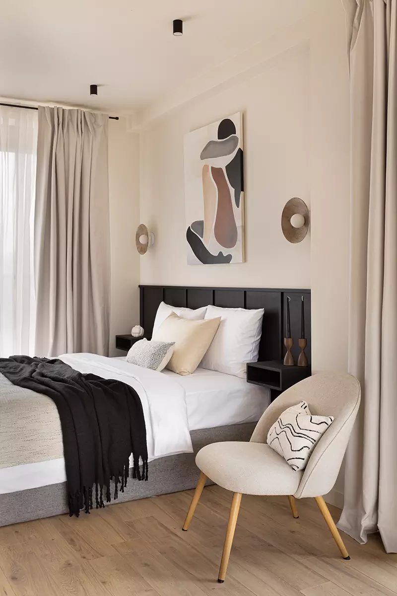 Дух грузинской природы в сдержанном интерьере квартиры для сдачи в аренду – проект Дарьи Ипатьевой