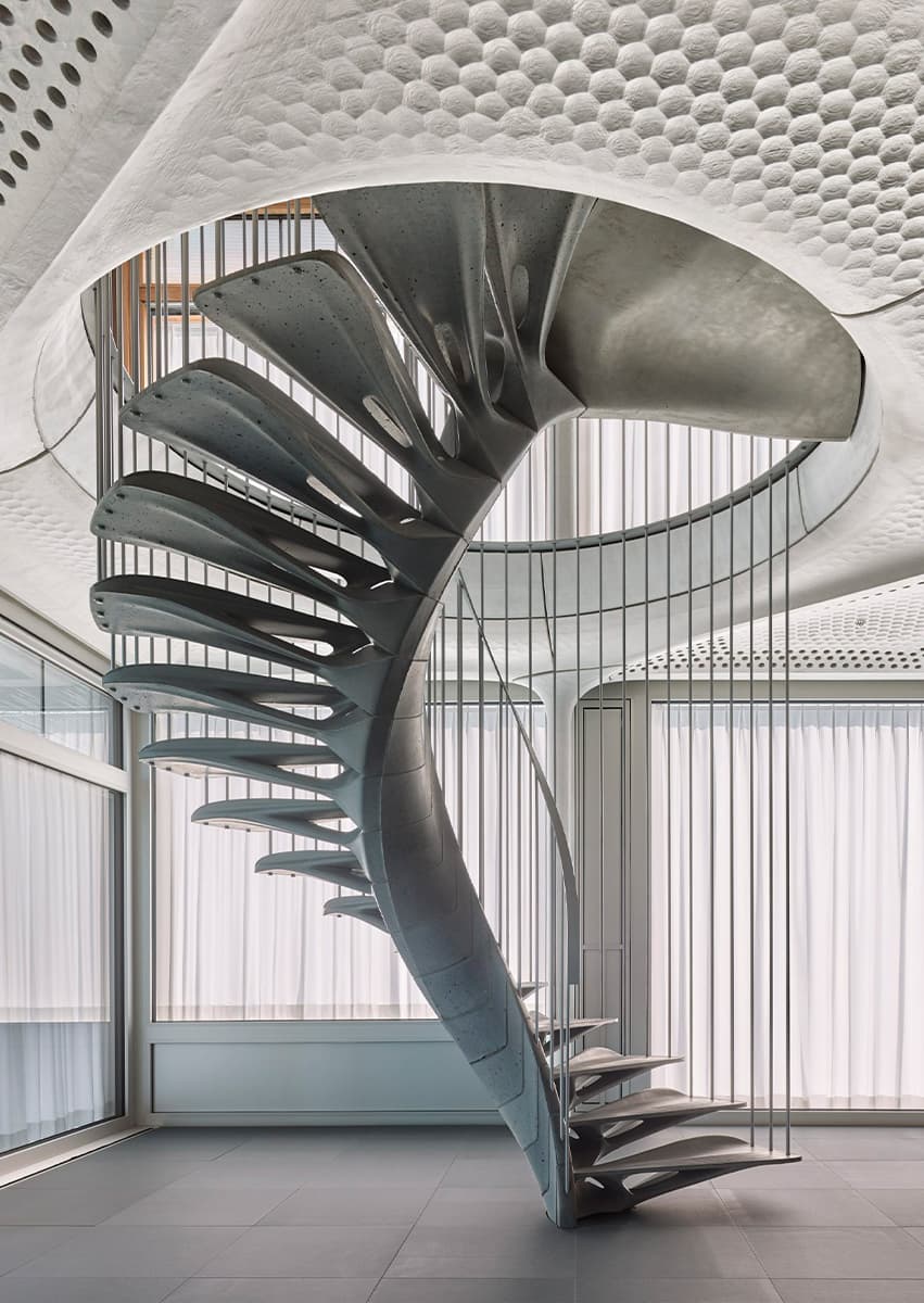 Винтовая лестница, созданная при помощи 3D-принтера, ETH Zurich и ROK Architects