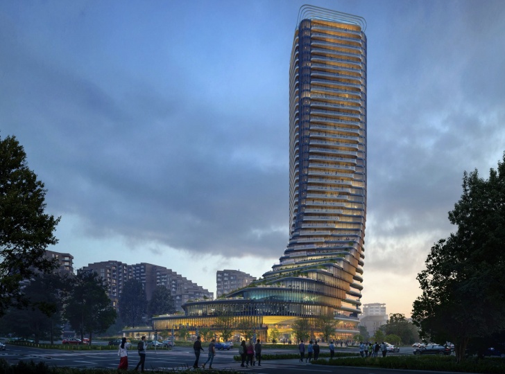 В Тбилиси появится небоскреб с каскадными террасами по проекту Zaha Hadid Architects
