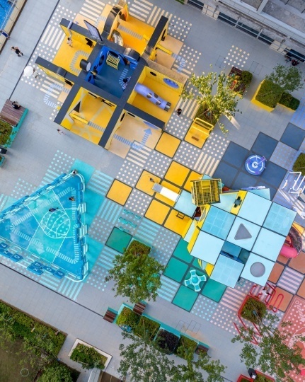 100architects построили общественную площадь в Китае
