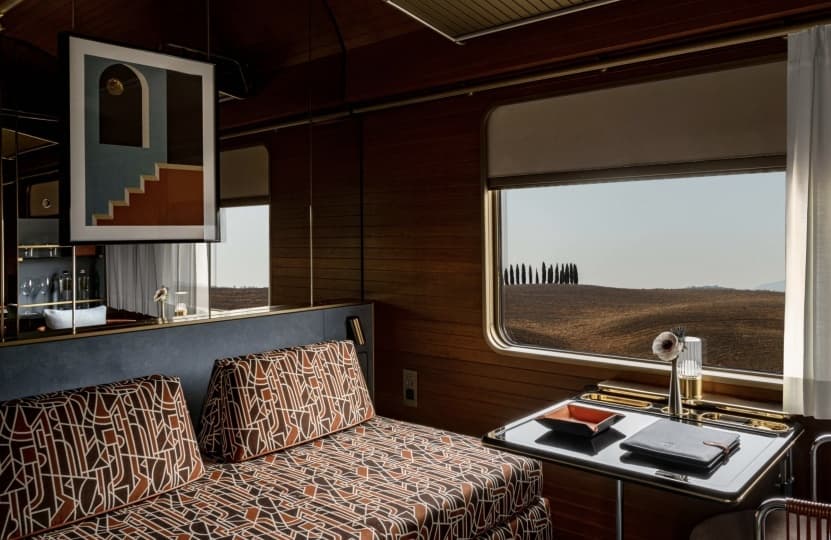 Dimore Studio создала кинематографичный интерьер поезда La Dolce Vita Orient Express