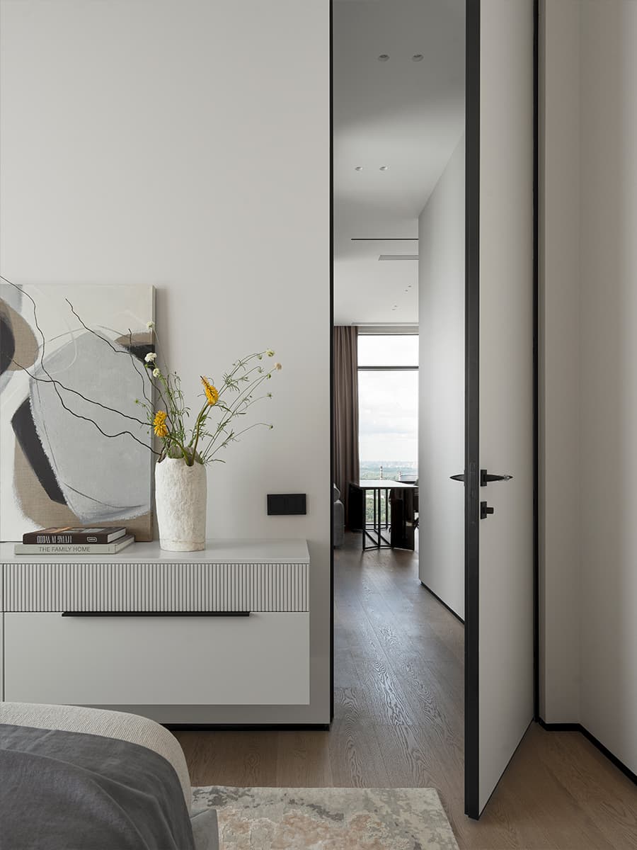 Воздушный интерьер квартиры с панорамным видом на Москву — проект Оксаны Галактионовой