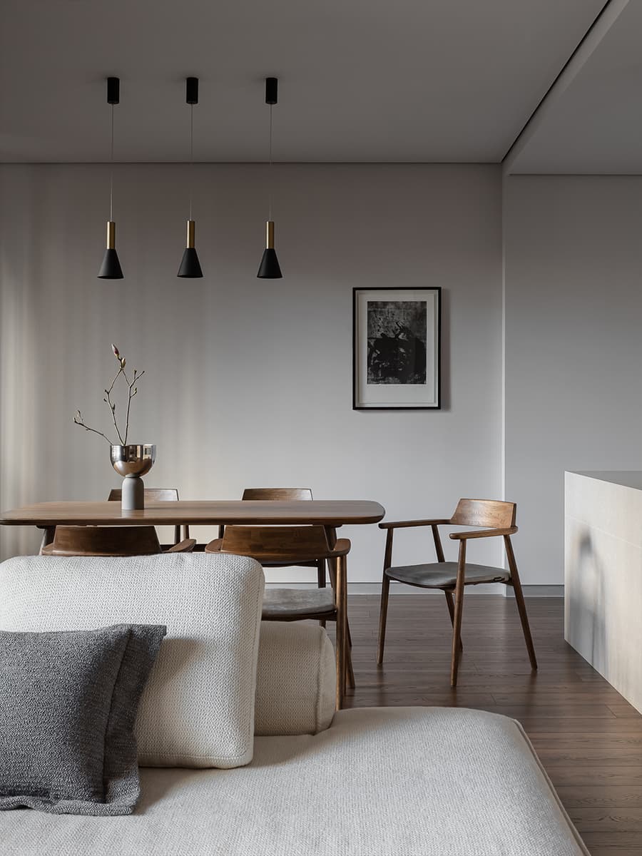 Радиусные перегородки в умиротворяющем интерьере для семьи — проект студии интерьерного дизайна STUDIO WHITE DESIGN