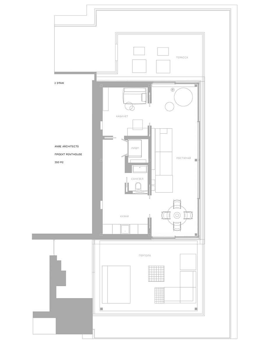 Респектабельный интерьер двухэтажного пентхауса в столице — проект ANRE ARCHITECTS