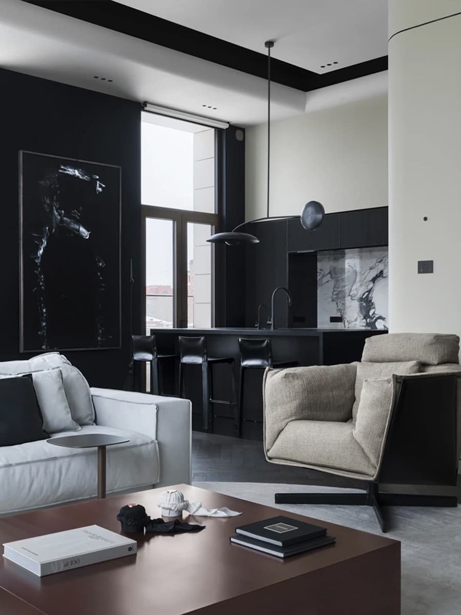 Респектабельный интерьер двухэтажного пентхауса в столице — проект ANRE ARCHITECTS