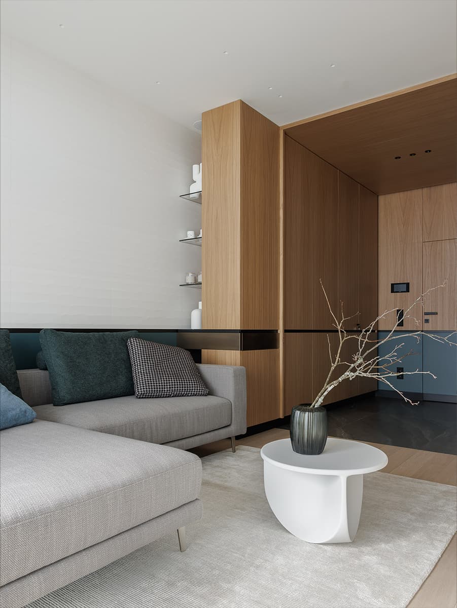 Наполненный теплом интерьер квартиры на берегу Финского залива — проект Background Studio