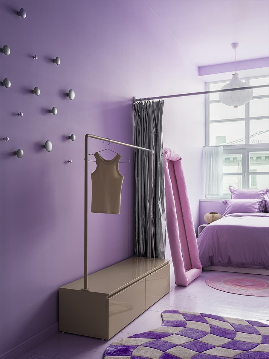 Монохром и металлизированные шторы в интерьере шоурума постельного белья — проект Анны Завгородней