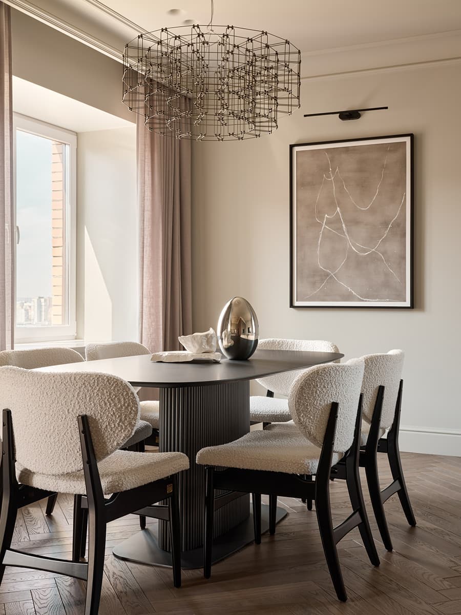 Утонченный интерьер квартиры с продуманными световыми сценариями — проект Екатерины Поздняковой