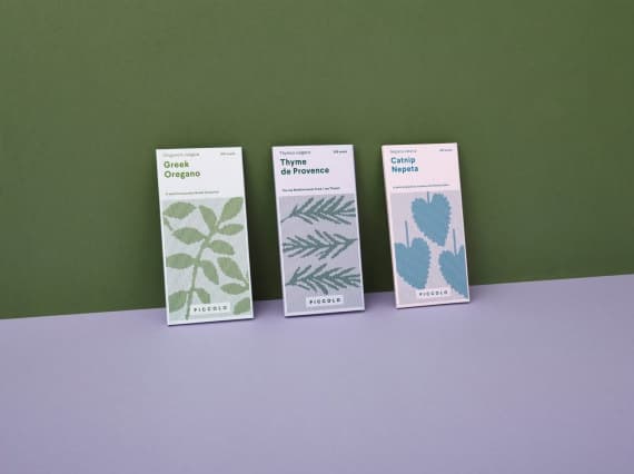 Дизайнеры бюро Here Design сделали стильные пакетики семян для Piccolo