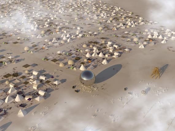 Бьярке Ингельс и Якоб Ланге установят зеркальный шар на Burning Man