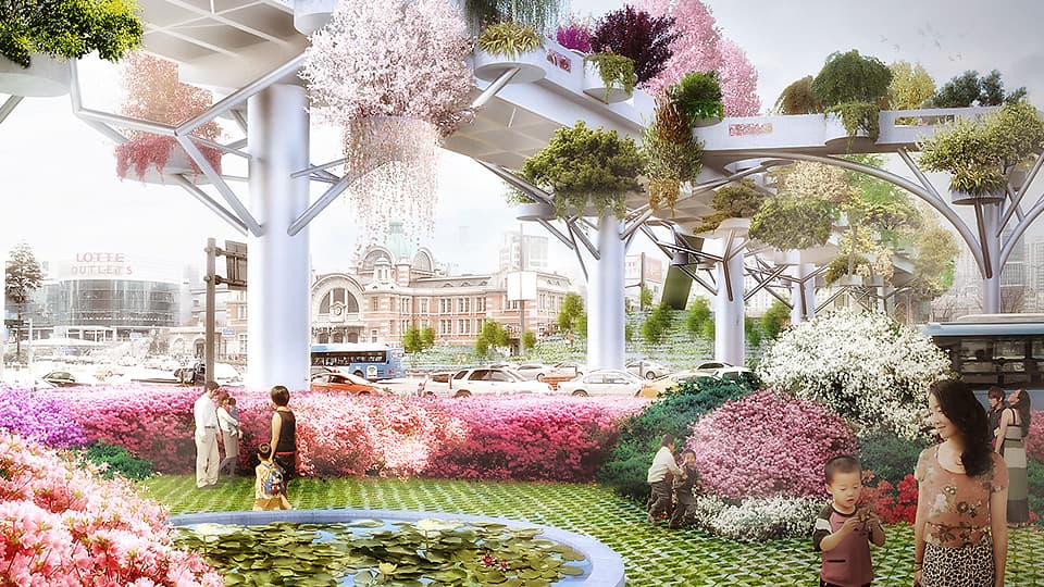 Индустриальные сады :Небесный сад Skygarden, Сеул