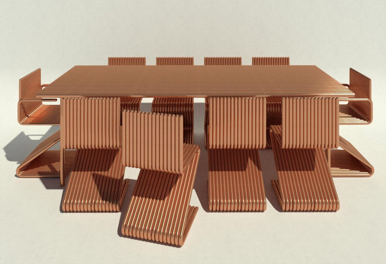 Zig Zag Chair и Pipe Table, Lland