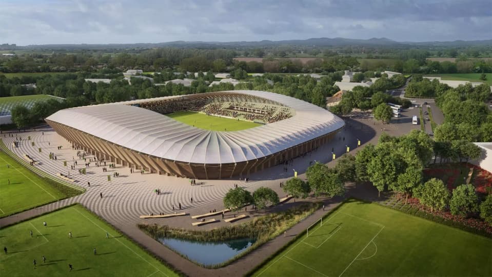 Zaha Hadid Architects получила разрешение на строительство первого в мире деревянного футбольного стадиона Zaha Hadid Architects получила разрешение на строительство первого в мире деревянного футбольного стадиона