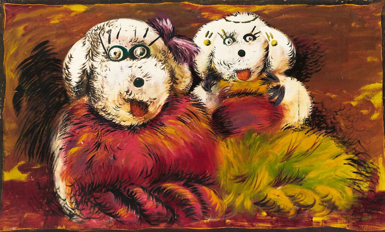 Олег Голосий, «Вдвоем», 1990. Холст, масло, 118х194 см