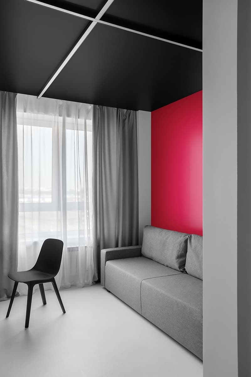 Московская квартира с использованием приема color-blocking – проект UR BUREAU