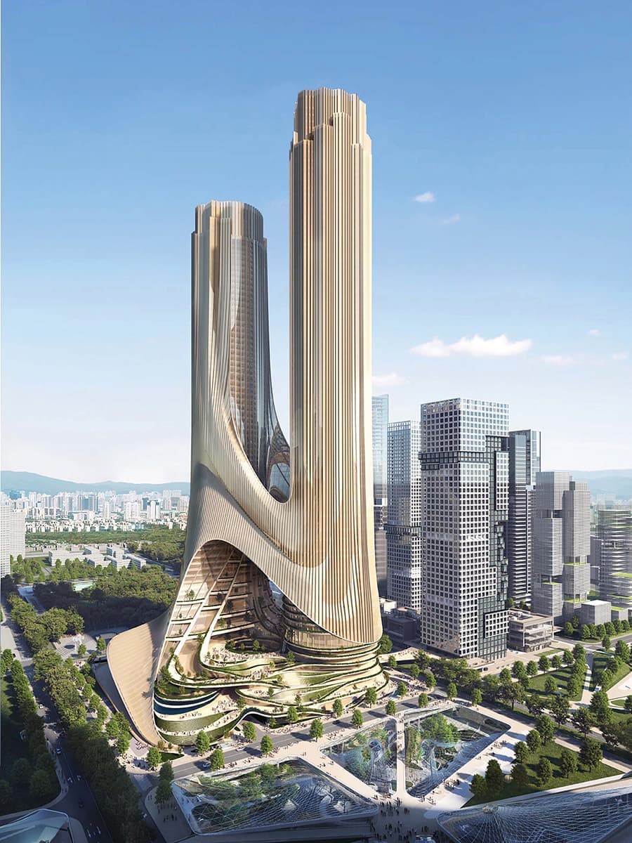 ZHA, Shenzhen Tower C, рендер Brick Visual