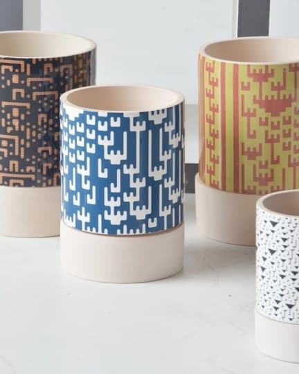 Коллекция дизайнерских горшков студии Sambul&Dasha Design и арт-группы Neopatternion