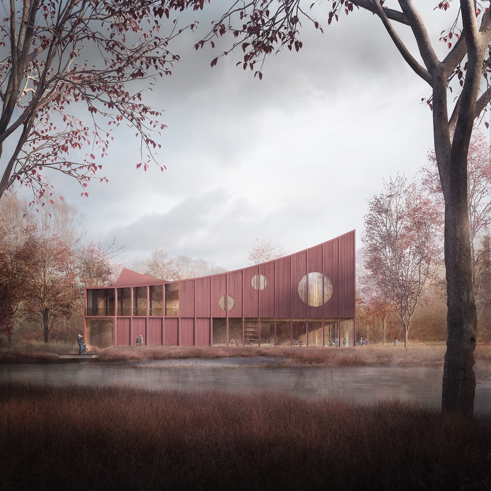 Фасад здания музея Brädgården Art Works. Проект Reiulf Ramstad Arkitekter