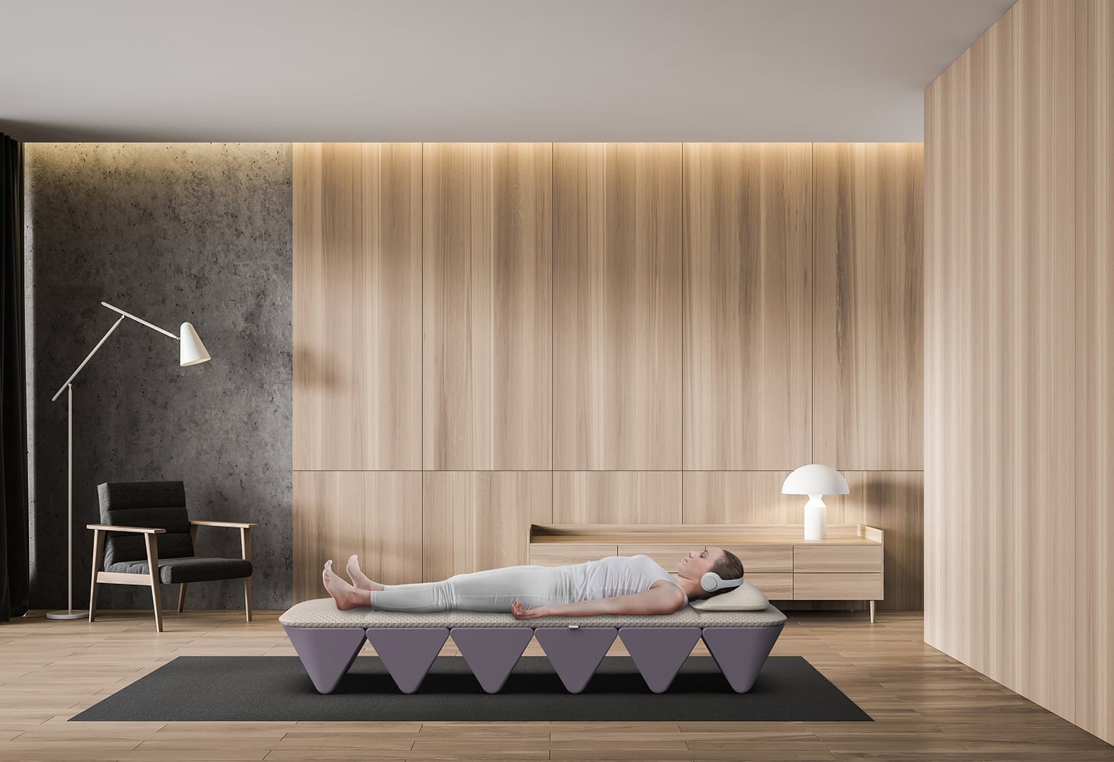 Кровать для медитации SoundBed, Fuseproject x Opus