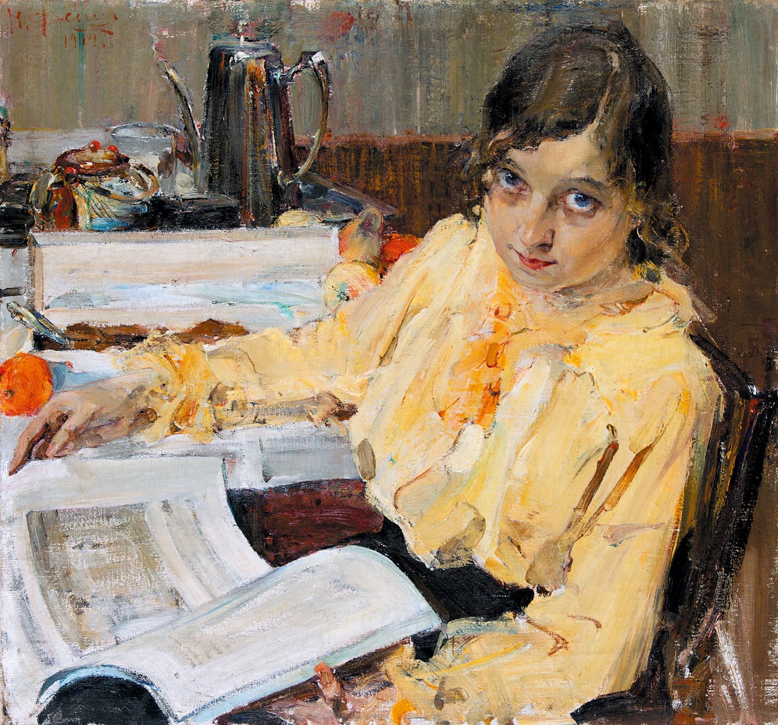 Николай Фешин. Портрет М. Н. Евлампиевой, 1914