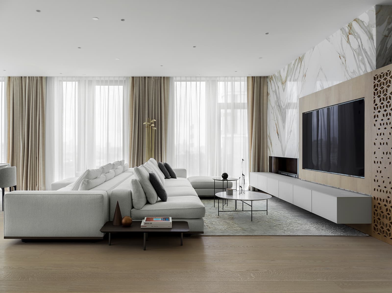 Теплый минимализм в московской квартире – проект бюро Kerimov Architects