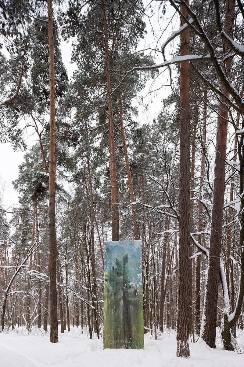 Белый лес: лэнд-арт в Парке Малевича. Портреты деревьев. Художественное уединение. Фото: Иван Ерофеев
