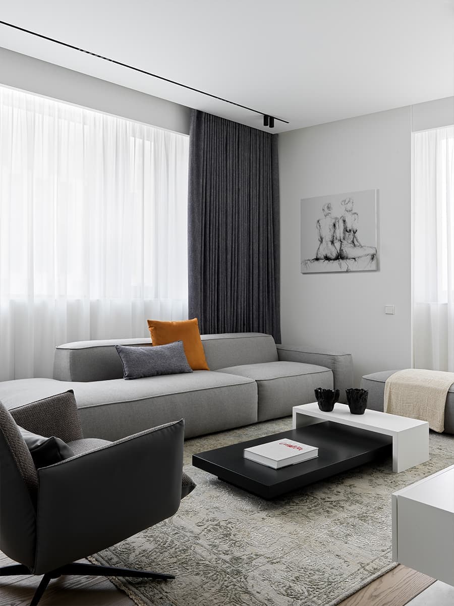 Минималистичная квартира с необычными молдингами – проект ARTIMITRO INTERIORS