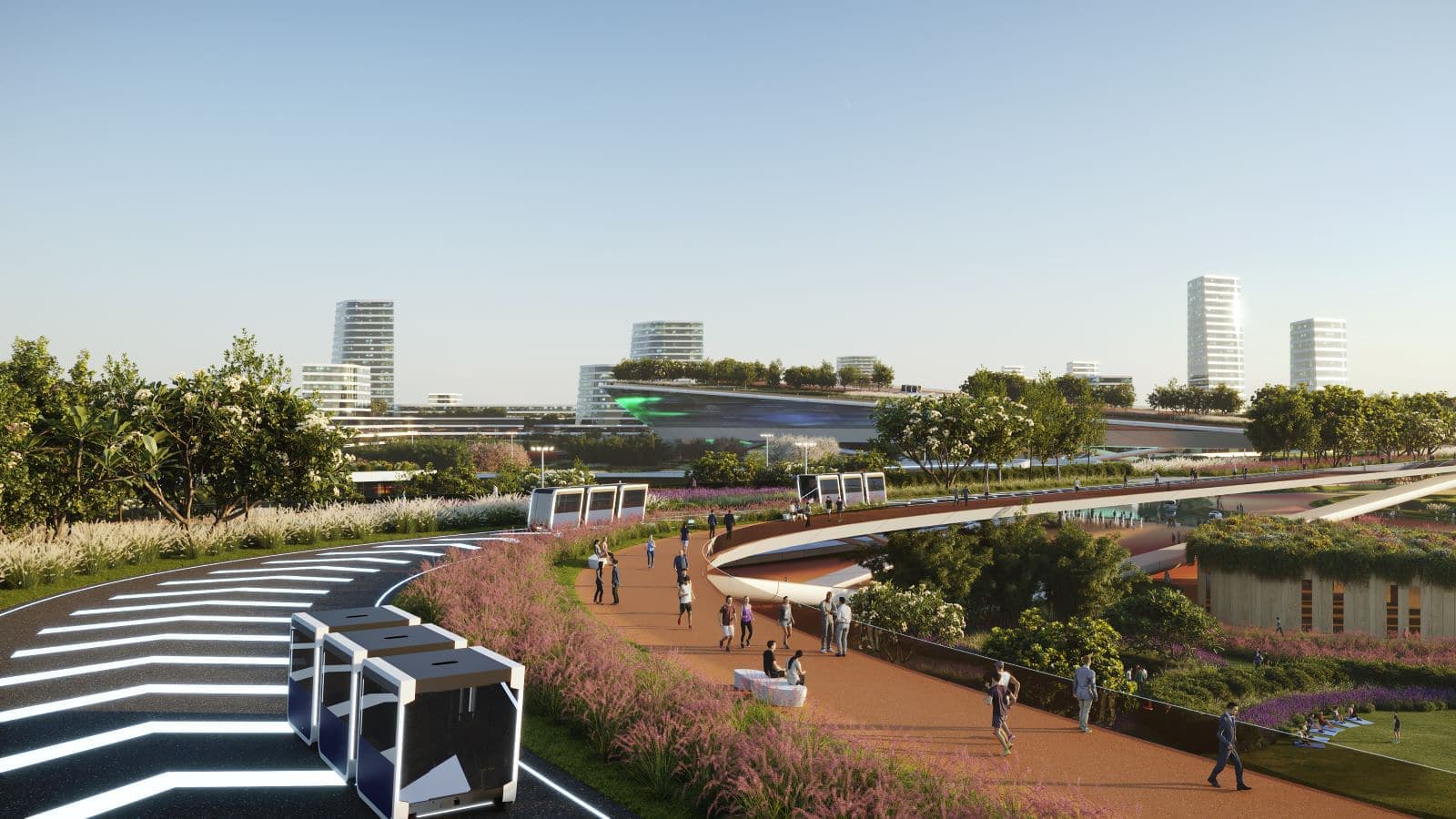 Blue Loop: пешеходные и спортивные зоны в инновационной долине