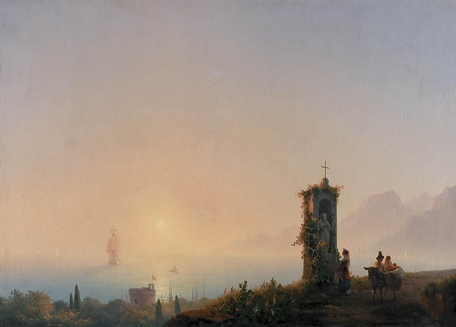 Иван Айвазовский. Часовня на берегу моря. 1845. Музей Новый Иерусалим, Истра
